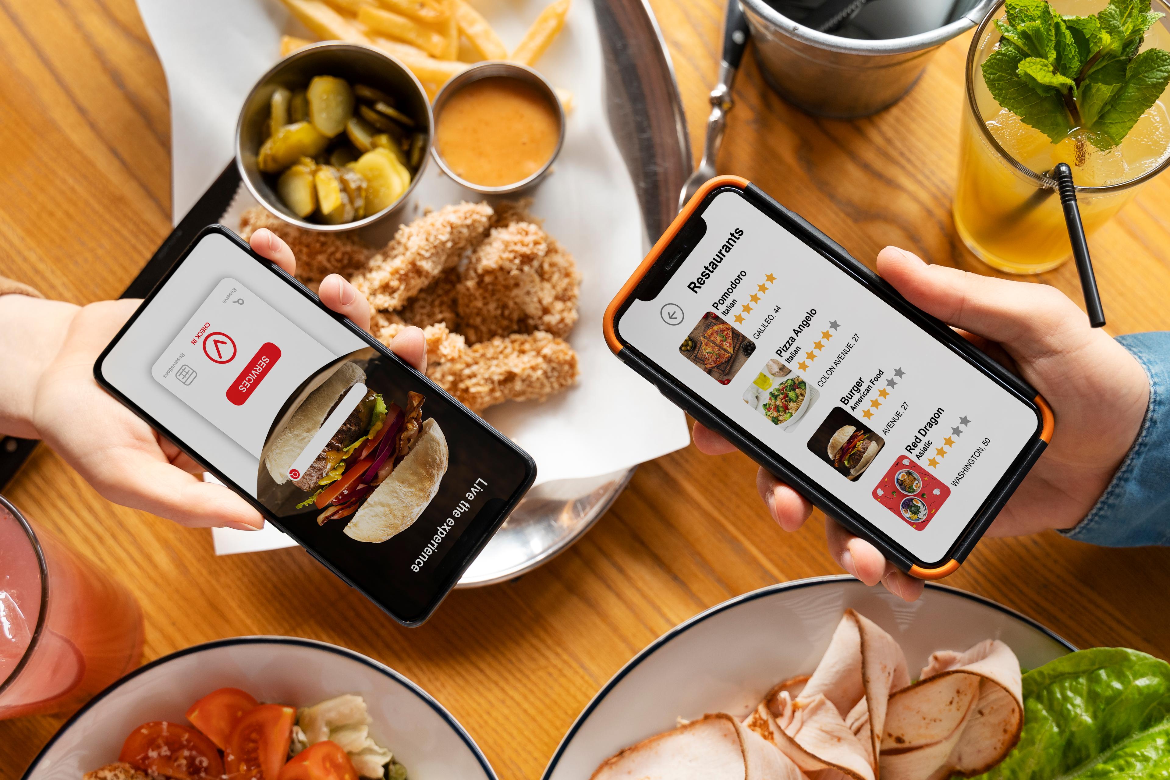 Smart ordering app interface